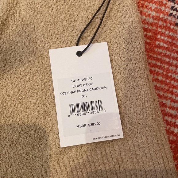 NWT Re/Done 90s Snap Front Cardigan - Picture 7 of 7